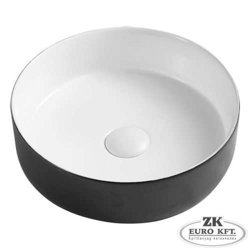 Wellis Rose Black matt fekete pultra építhető porcelán mosdó 35,5x12